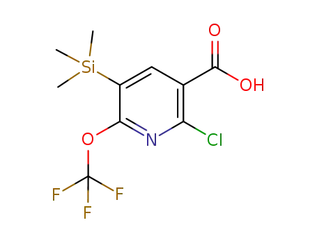 2-chloro-6-(trifluoromethoxy)-5-(trimethylsilyl)nicotinic acid