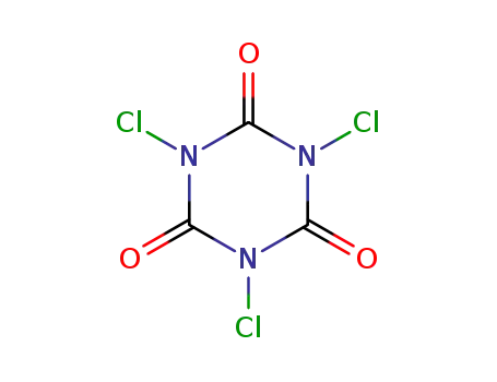 Molecular Structure of 87-90-1 (Trichloroisocyanuric acid)