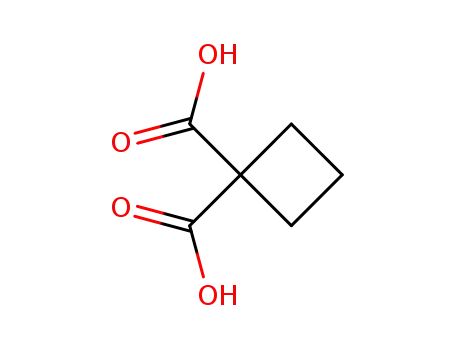 Molecular Structure of 5445-51-2 (1,1-Cyclobutanedicarboxylic acid)