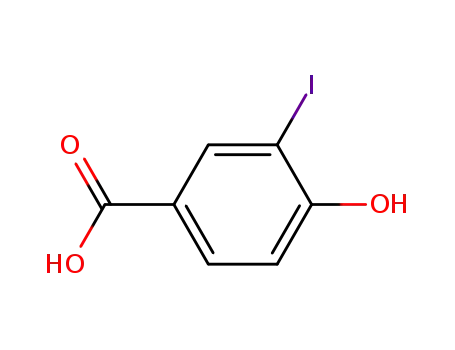 Molecular Structure of 37470-46-5 (4-Hydroxy-3-iodobenzoic acid)