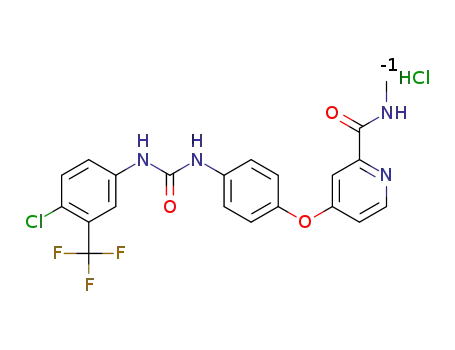 4-[4-[[4-chloro-3-(trifluoromethyl)phenyl]-carbamoylamino]phenoxy]-N-methyl-pyridine-2-carboxamide hydrochloride