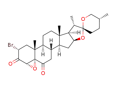 (25R)-2α-bromo-4,5α-epoxy-5α-spirosta-3,6-dione