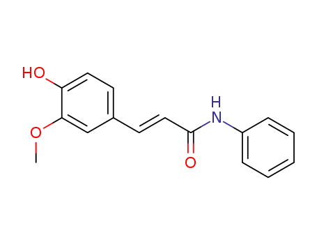Molecular Structure of 55882-80-9 (2-Propenamide, 3-(4-hydroxy-3-methoxyphenyl)-N-phenyl-, (E)-)