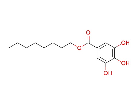 Octyl gallate 3,4,5-trihydroxy-benzoicacioctylester n-octylesterof3,4,5-trihydroxybenzoicacid 1034-01-1 98% min
