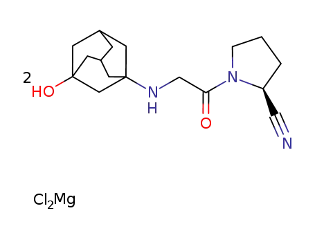 1-[2-(3-hydroxyadamant-1-yl-amino)acetyl]pyrrolidin-(2S)-carbonitrile magnesium(II)-chloride
