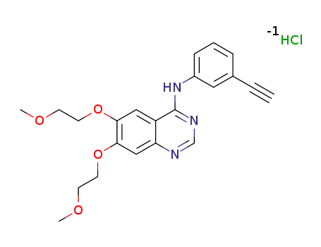N‐(3‐ethynylphenyl)‐6,7‐bis(2‐methoxyethoxy)quinazolin‐4‐amine hydrochloride