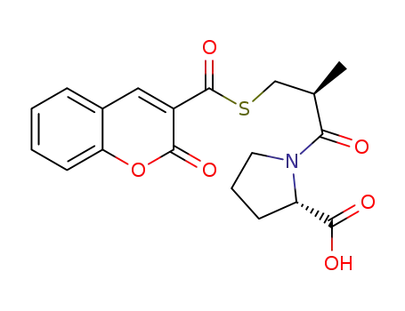 1-{(S)-3-[(2-oxo-2H-chromene-3-carbonyl)thio]-2-methylpropanoyl}pyrrolidine-2-carboxylic acid