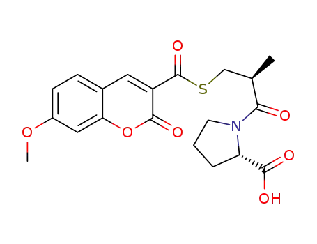 1-{(S)-3-[(7-methoxy-2-oxo-2H-chromene-3-carbonyl)thio]-2-methylpropanoyl}pyrrolidine-2-carboxylic acid