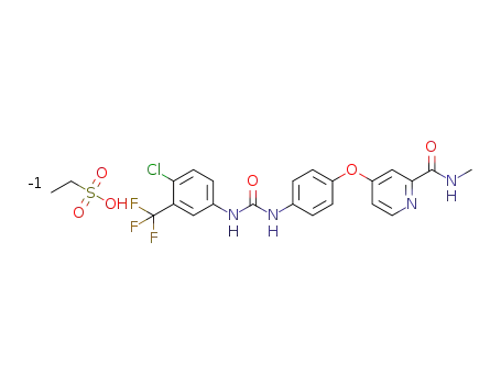 4-[4-[[4-chloro-3-(trifluoromethyl)phenyl]carbamoylamino]phenoxy]-N-methyl-pyridine-2-carboxamide ethanesulphonate