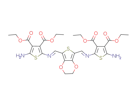 tetraethyl 5,5'-(1E,10E)-(2,3-dihydrothieno[3,4-b][1,4]dioxine-5,7-diyl)bis(methan-1-yl-1-ylidene)bis(azan-1-yl-1-ylidene)-bis(2-aminothiophene-3,4-dicarboxylate)