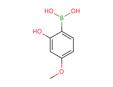 Molecular Structure of 1068155-43-0 (2-hydroxy-4-Methoxyphenylboronic acid)