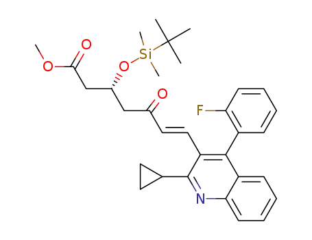 (R,E)-methyl 3-(tert-butyldimethylsilyloxy)-7-(2-cyclopropyl-4-(-4-fluorophenyl)-quinolin-3-yl)-5-oxohept-6-enoate