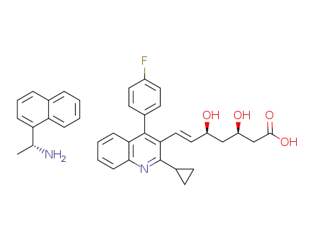 (3R,5S,E)-7-(2-cyclopropyl-4-(4-fluorophenyl)quinolin-3-yl)-3,5-dihydroxyhept-6-enoic acid (R)-NEA salt