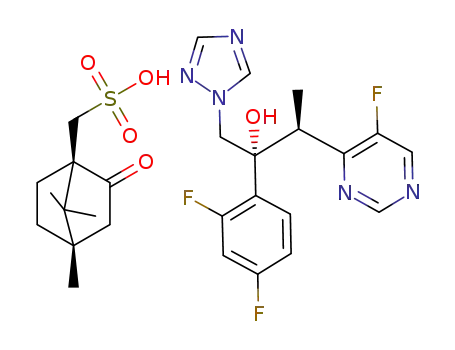(2R,3S)-2-(2,4-difluorophenyl)-3-(5-fluoropyrimidin-4-yl)-1-(1H-1,2,4-triazol-1-yl)butan-2-ol R-(-)-10-camphorsulfonate