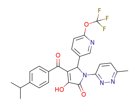 3-hydroxy-4-(4-isopropylbenzoyl)-1-(6-methylpyridazin-3-yl)-5-(6-(trifluoromethoxy)pyridin-3-yl)-1H-pyrrol-2(5H)-one