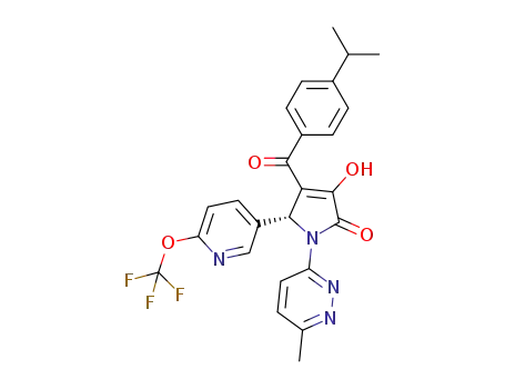 3-hydroxy-4-(4-isopropylbenzoyl)-1-(6-methylpyridazin-3-yl)-5(S)-(6-(trifluoromethoxy)pyridin-3-yl)-1H-pyrrol-2(5H)-one