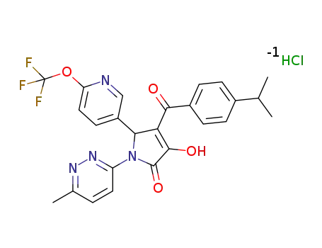 3-hydroxy-1-(6-methylpyridazin-3-yl)-4-{[4-(propan-2-yl)phenyl]carbonyl}-5-[6-(trifluoromethoxy)pyridin-3-yl]-2,5-dihydro-1H-pyrrol-2-one hydrochloride