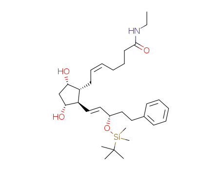 (3aR,4R,5R,6aS)-4-[(3R)-(tert-butyldimethylsilyl)oxy-5-phenylpentyl]perhydrocyclopenta[b]furan-2,5-diol