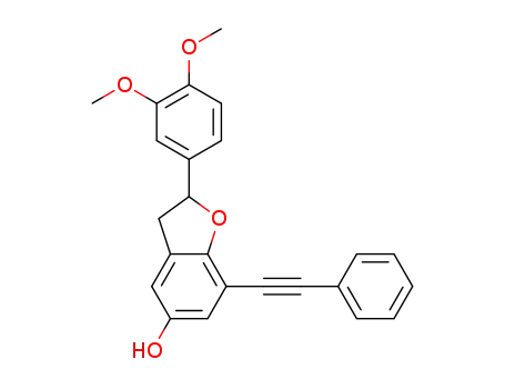 2-(3,4-dimethoxyphenyl)-7-(phenylethynyl)-2,3-dihydrobenzofuran-5-ol
