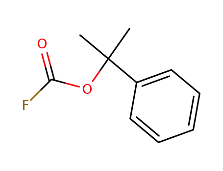 Molecular Structure of 73167-00-7 (Carbonofluoridic acid, 1-methyl-1-phenylethyl ester)