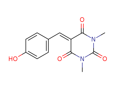 2,4,6(1H,3H,5H)-Pyrimidinetrione, 5-[(4-hydroxyphenyl)methylene]-1,3-dimethyl- cas  57270-80-1