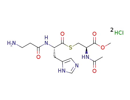 (R)-methyl 2-acetamido-3-(((S)-2-(3-aminopropanamido)-3-(1H-imidazol-5-yl)propanoyl)thio)propanoate dihydrochloride