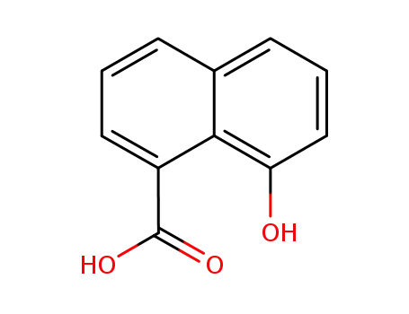Molecular Structure of 1769-88-6 (1-Naphthalenecarboxylic acid, 8-hydroxy-)