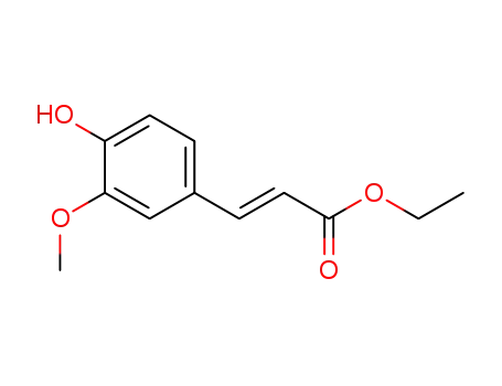 Molecular Structure of 4046-02-0 (Ethyl 4'-hydroxy-3'-methoxycinnamate)