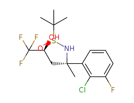 (R)-N-((2S,4S)-2-(2-chloro-3-fluorophenyl)-5,5,5-trifluoro-4-hydroxypentan-2-yl)-2-methylpropane-2-sulfinamide