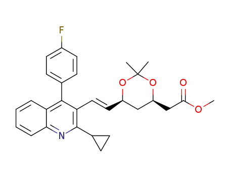 2-((4R,6S)-6-((E)-2-(2-cyclopropyl-4-(4-fluorophenyl)quinolin-3-yl)vinyl)-2,2-dimethyl-1 ,3-dioxan-4-yl)acetate methyl ester