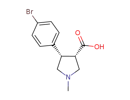 (3S,4S)-4-(4-bromophenyl)-1-methyl-pyrrolidine-3-carboxylic acid