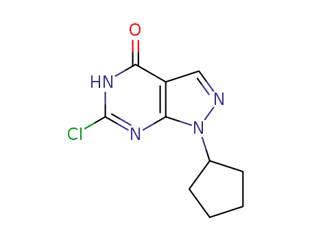 6-chloro-1-cyclopentyl-1,5-dihydro-4H-pyrazolo[3,4-d]pyrimidin-4-one