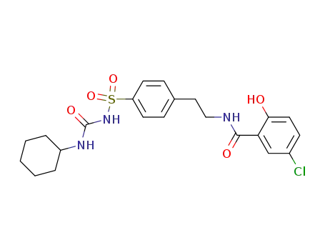 Molecular Structure of 57334-90-4 (Benzamide,5-chloro-N-[2-[4-[[[(cyclohexylamino) carbonyl]amino]sulfonyl]phenyl]- ethyl]-2-hydroxy- )