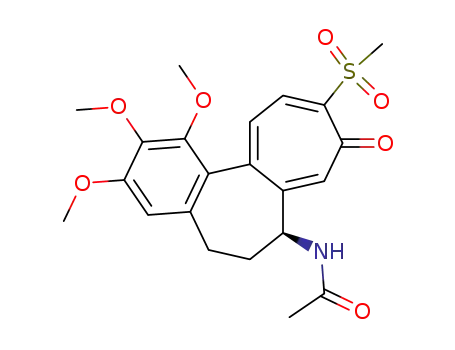 Molecular Structure of 2826-75-7 (N-[(7S)-1,2,3-trimethoxy-10-(methylsulfonyl)-9-oxo-5,6,7,9-tetrahydrobenzo[a]heptalen-7-yl]acetamide)