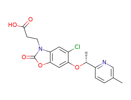 3-{5-chloro-6-[(1R)-1-(5-methylpyridin-2-yl)ethoxy]-2-oxo-2,3-dihydro-1,3-benzoxazol-3-yl}propanoic acid