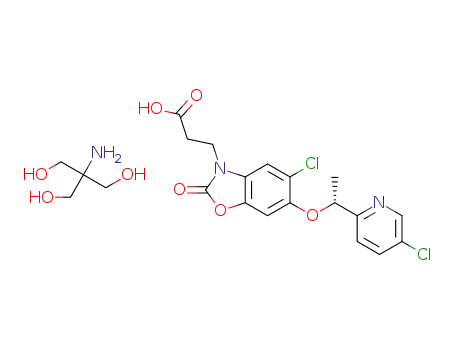 2-amino-2-(hydroxymethyl)propane-1,3-diol 3-{5-chloro-6-[(1R)-1-(5-chloropyridin-2-yl)ethoxy]-2-oxo-2,3-dihydro-1,3-benzoxazol-3-yl}propanoic acid