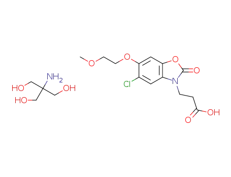 2-amino-2-(hydroxymethyl)propane-1,3-diol 3-[5-chloro-6-(2-methoxyethoxy)-2-oxo-2,3-dihydro-1,3-benzoxazol-3-yl]propanoic acid