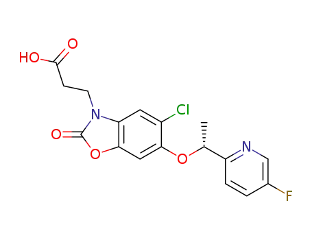 3-{5-chloro-6-[(1R)-1-(5-fluoropyridin-2-yl)ethoxy]-2-oxo-2,3-dihydro-1,3-benzoxazol-3-yl}propanoic acid