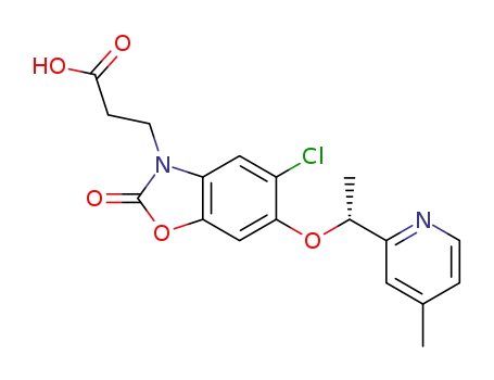 3-{5-chloro-6-[(1R)-1-(4-methylpyridin-2-yl)ethoxy]-2-oxo-2,3-dihydro-1,3-benzoxazol-3-yl}propanoic acid