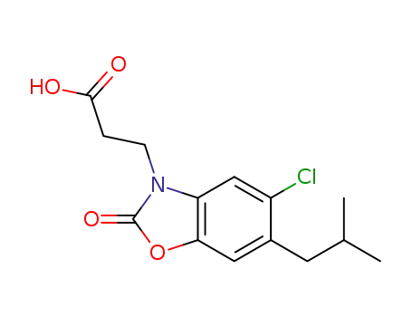 3-[5-chloro-6-(2-methylpropyl)-2-oxo-2,3-dihydro-1,3-benzoxazol-3-yl]propanoic acid