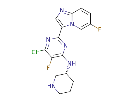 (R)-6-chloro-5-fluoro-2-(6-fluoroimidazo[1,2-a]pyridin-3-yl)-N-(piperidin-3-yl)pyrimidin-4-amine