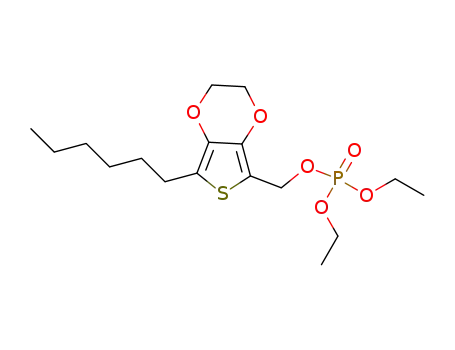 diethyl (3,4-ethylenedioxy-5-hexyl-2-thienyl)methylphosphonate