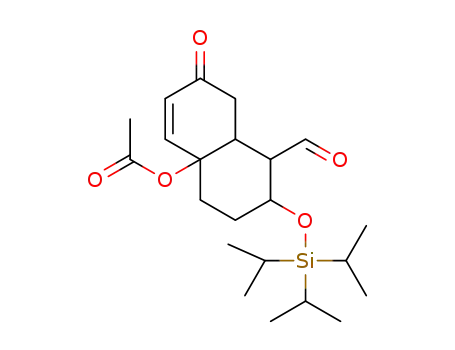 1-formyl-7-oxo-2-((triisopropylsilyl)oxy)-1,2,3,4,4a,7,8,8a-octahydronaphthalen-4a-yl acetate