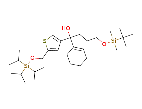 rac-4-{[tert-butyl(dimethyl)silyl]oxy}-1-(cyclohex-1-en-1-yl)-1-(5-{[(triisopropylsilyl)oxy]methyl}-3-thienyl)butan-1-ol
