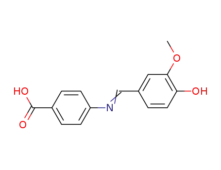 Molecular Structure of 63098-82-8 (4-{[(E)-(3-methoxy-4-oxocyclohexa-2,5-dien-1-ylidene)methyl]amino}benzoic acid)