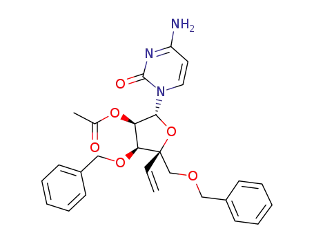 (2R,3R,4S,5R)-2-(4-amino-2-oxopyrimidin-1(2H)-yl)-4-(benzyloxy)-5-(benzyloxymethyl)-5-vinyltetrahydrofuran-3-yl acetate