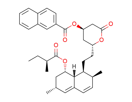 (S)-2-methyl-butyric acid (3R,7S,8S,8aR)-8-{2-[(2R,4R)-4-(2-naphthoyloxy)-6-oxo-tetrahydro-pyran-2yl]-ethyl}-3,7-dimetyl-1,2,3,7,8,8a-hexahydro-naphthalen-1-yl ester