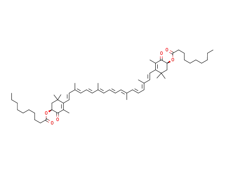 [(1S)-4-[(1E,3E,5E,7E,9E,11E,13E,15E,17E)-18-[(4S)-4-decanoyloxy-2,6,6-trimethyl-3-oxocyclohexen-1-yl]-3,7,12,16-tetramethyloctadeca-1,3,5,7,9,11,13,15,17-nonaenyl]-3,5,5-trimethyl-2-oxocyclohex-3-en-1-yl] decanoate