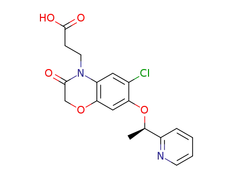 3-{6-chloro-3-oxo-7-[(1R)-1-(pyridin-2-yl)ethoxy]-3,4-dihydro-2H-1,4-benzoxazin-4-yl}propanoic acid
