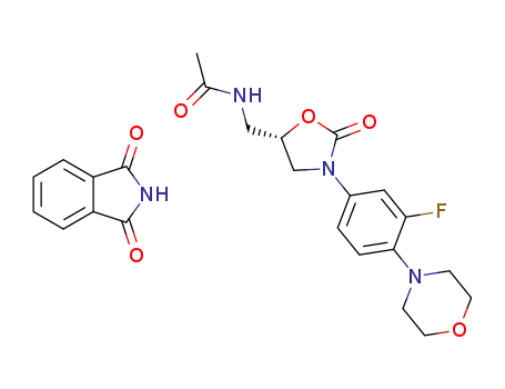 N-(5S)-((3-(3-fluoro-4-(4-morpholinyl)phenyl)-2-oxo-5-oxazolidinyl)methyl)acetamide phthalimide